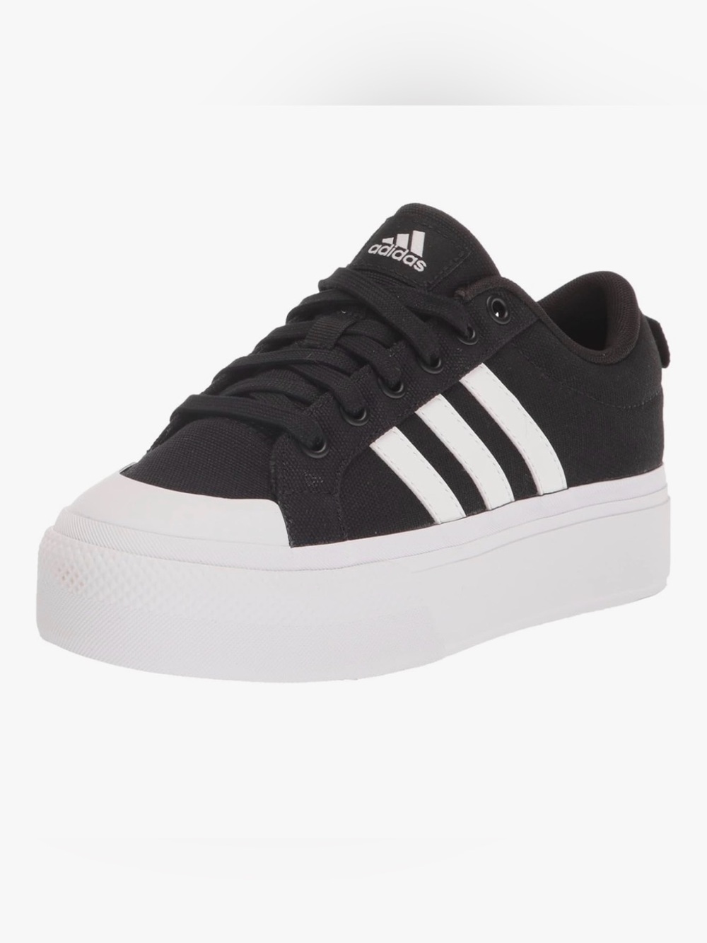 Adidas Black and White Low-Top Platform Sneaker